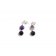 Purple Drop Agate Earrings